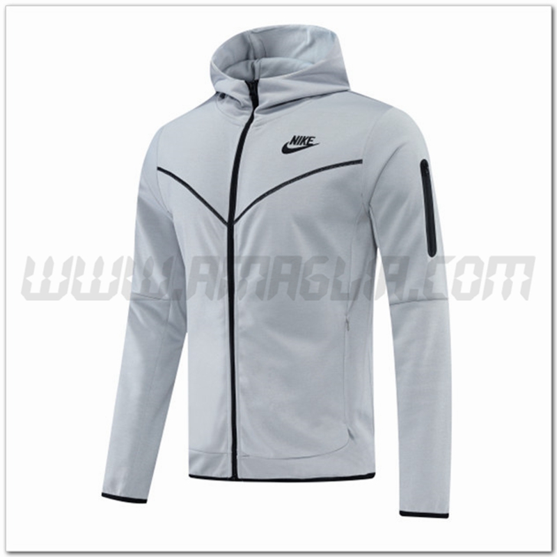 Giacca con Cappuccio Nike Grigio 2022-23 Thailandia Economiche