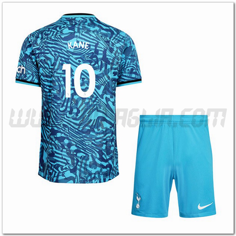 Kit Maglia KANE #10 Tottenham Hotspur Bambino Terza 2022 2023 [1Number ...